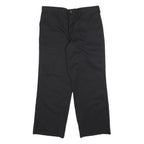 DICKIES Mens Black Loose Straight Trousers W36 L30 Cotton Blend Workwear