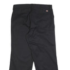 DICKIES Mens Black Loose Straight Trousers W36 L30 Cotton Blend Workwear