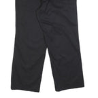DICKIES Mens Black Loose Straight Trousers W36 L30 Cotton Blend Workwear