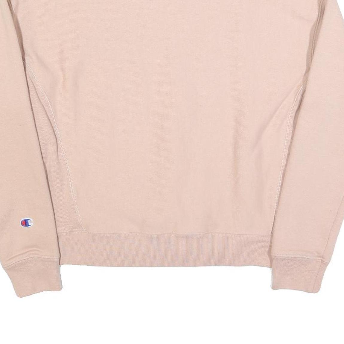 CHAMPION REVERSE WEAVE Womens Beige Crew Neck M Cotton Blend Sweatshirt