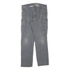 CARHARTT Mens Cotton Blend Grey Casual Regular Fit Cargo Trousers W34 L29