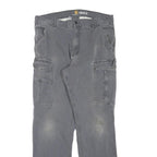 CARHARTT Mens Cotton Blend Grey Casual Regular Fit Cargo Trousers W34 L29