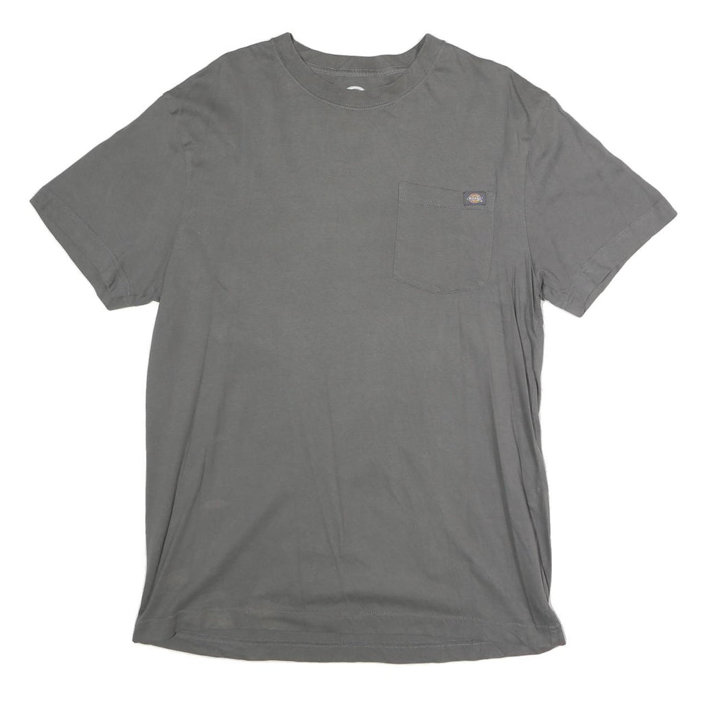 DICKIES Mens Grey Crew Neck Short Sleeve Pocket T-Shirt M Cotton Casual