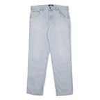 DICKIES Mens Jeans Light Blue Regular Straight Denim Medium W32 L32 Classic Zip