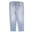 CARHARTT Mens Jeans Blue Regular Straight Denim Light W40 L30 Zip Casual Wear