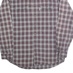 CARHARTT Mens Blue & Red Check Shirt L Cotton Blend Long Sleeve Button Shirt