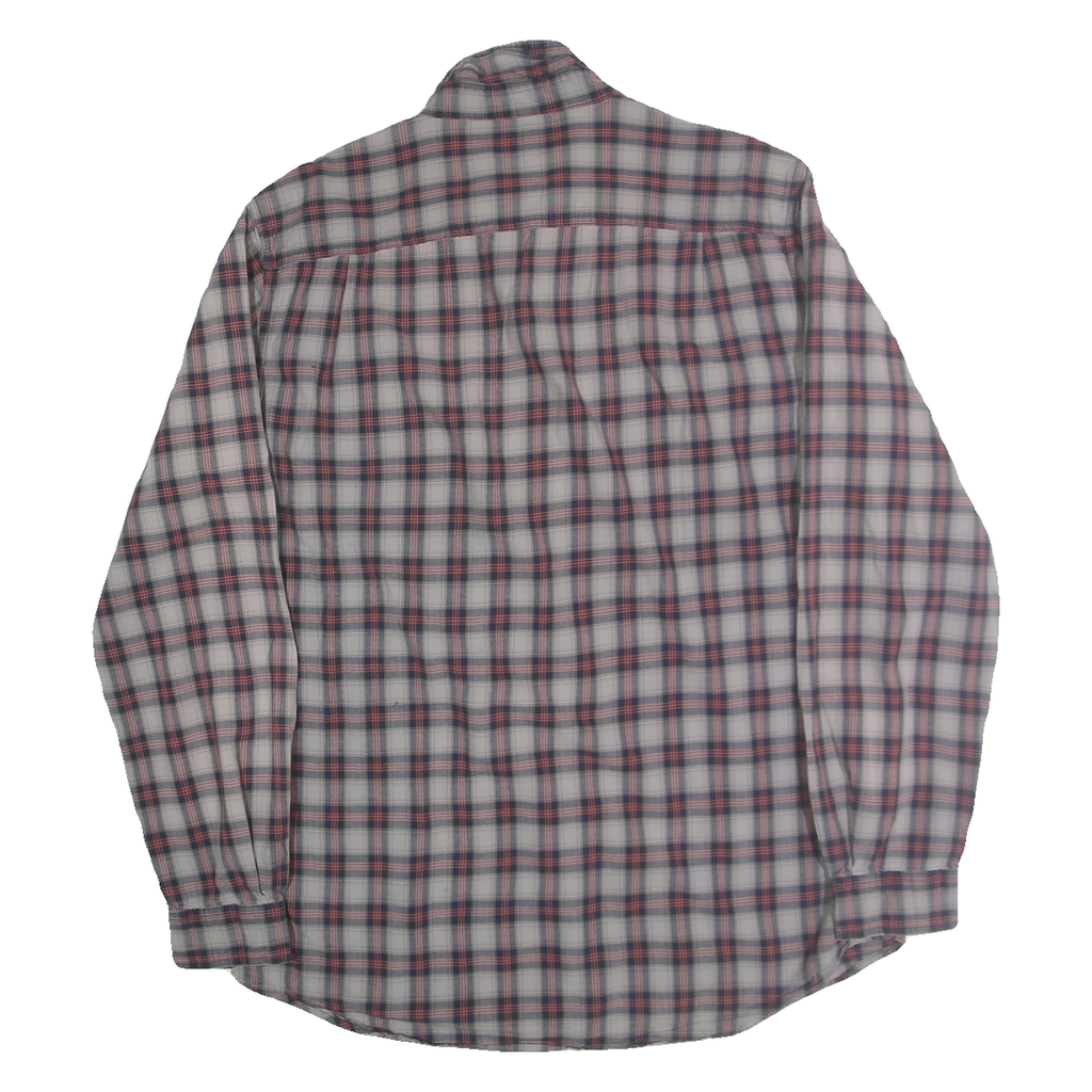 CARHARTT Mens Blue & Red Check Shirt L Cotton Blend Long Sleeve Button Shirt
