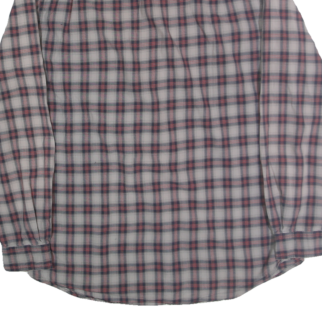 CARHARTT Mens Blue & Red Check Shirt L Cotton Blend Long Sleeve Button Shirt