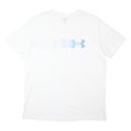 UNDER ARMOUR Mens White & Blue Graphic T-Shirt XL Short Sleeve Crew Neck