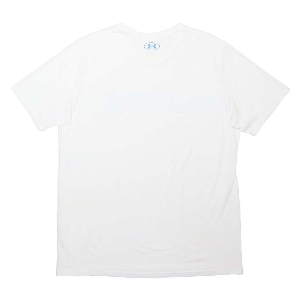 UNDER ARMOUR Mens White & Blue Graphic T-Shirt XL Short Sleeve Crew Neck