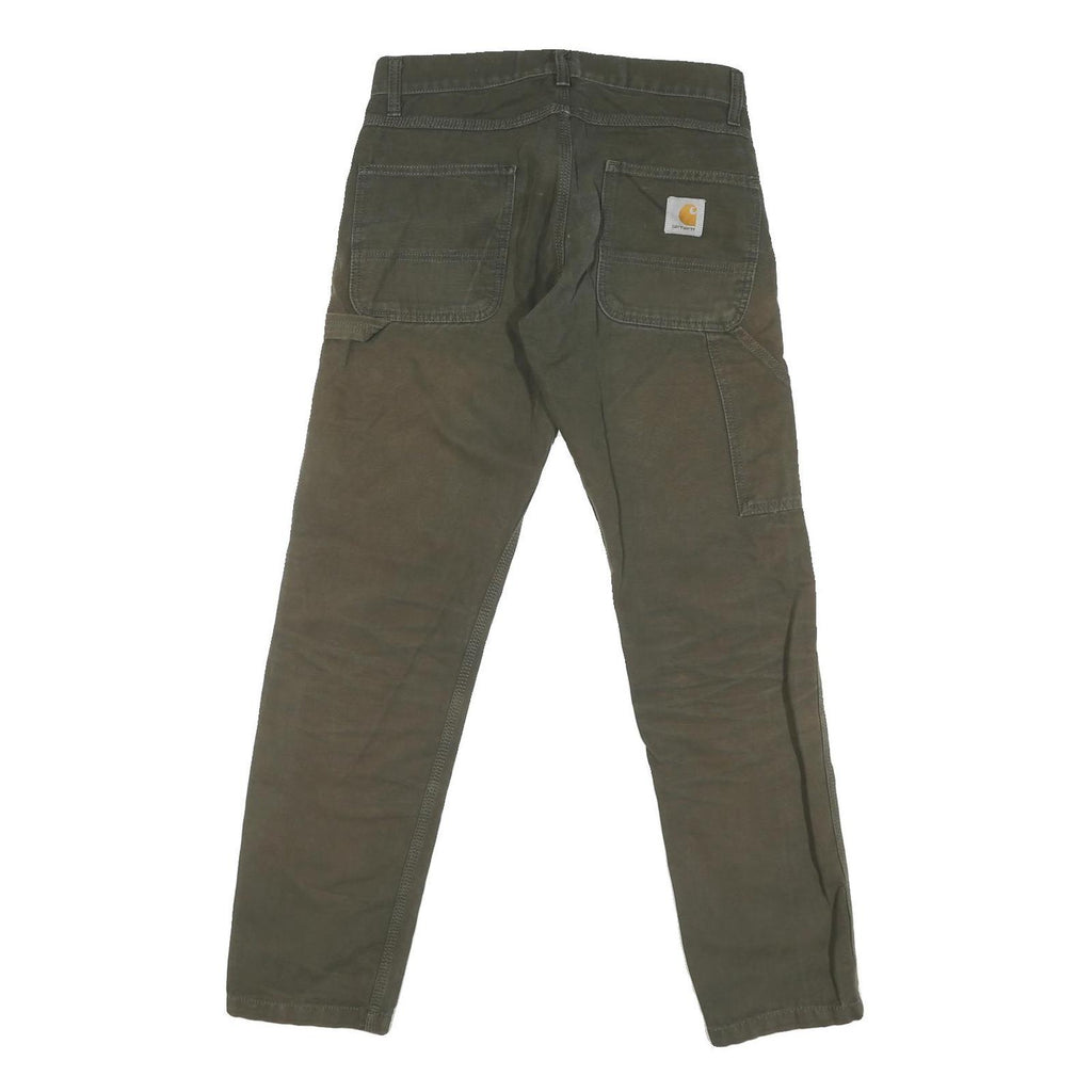 CARHARTT Mens Regular Fit Workwear Cotton Blend Straight Leg Green W30 L28