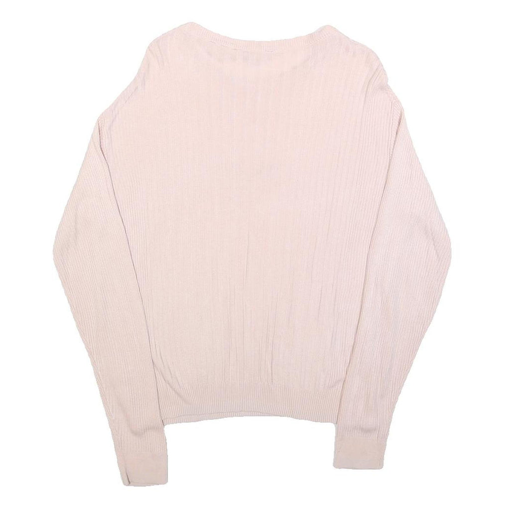 LEVI'S Womens Pink Plain Pullover Basic Knit XS Lightweight Viscose Jumper