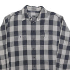 JOHN ADAMS Mens Black & Grey Check Shirt XL Classic Cotton Blend Checked Shirt