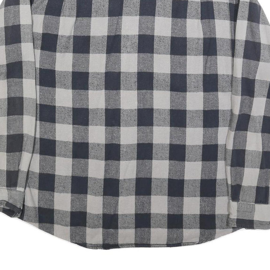 JOHN ADAMS Mens Black & Grey Check Shirt XL Classic Cotton Blend Checked Shirt