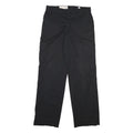 DICKIES Mens Regular Black Cotton Blend Workwear Trousers W32 L30 Zip Pocket