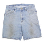 WRANGLER Mens Denim Blue Casual Shorts L W34 Cotton Blend Comfortable Fit