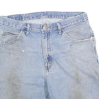 WRANGLER Mens Denim Blue Casual Shorts L W34 Cotton Blend Comfortable Fit