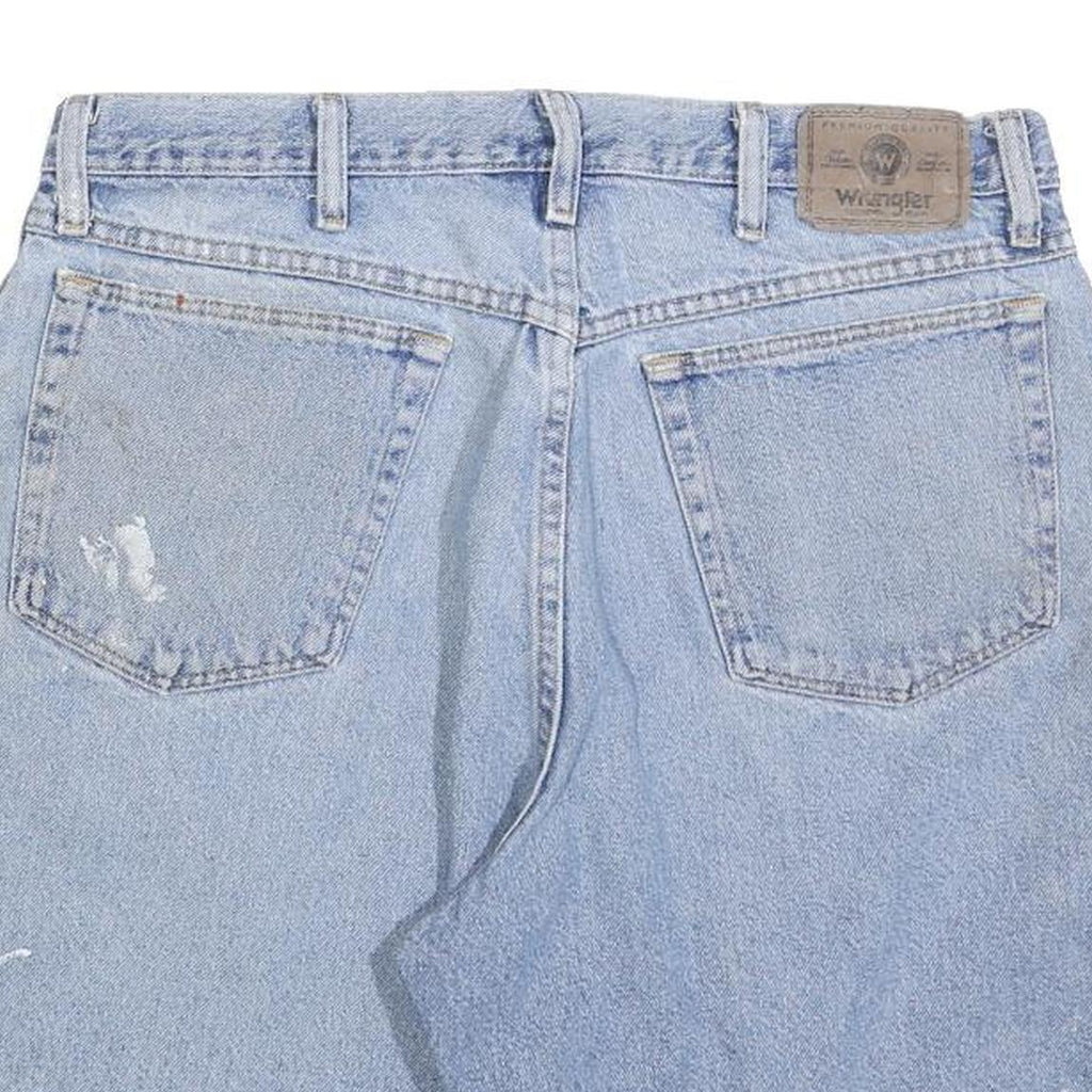 WRANGLER Mens Denim Blue Casual Shorts L W34 Cotton Blend Comfortable Fit