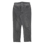 LEVI'S 501 Womens Jeans Black Regular Straight Denim Raw W30 L28 Button Closure