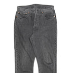LEVI'S 501 Womens Jeans Black Regular Straight Denim Raw W30 L28 Button Closure