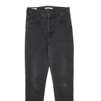 LEVI'S Mile High Big E Womens Jeans Black Slim Skinny Denim W26 L30 High Waist