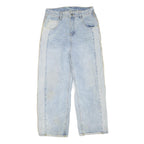 MODE SIMPLE Womens Jeans Light Blue Regular Straight Denim W32 L28 Cotton Blend