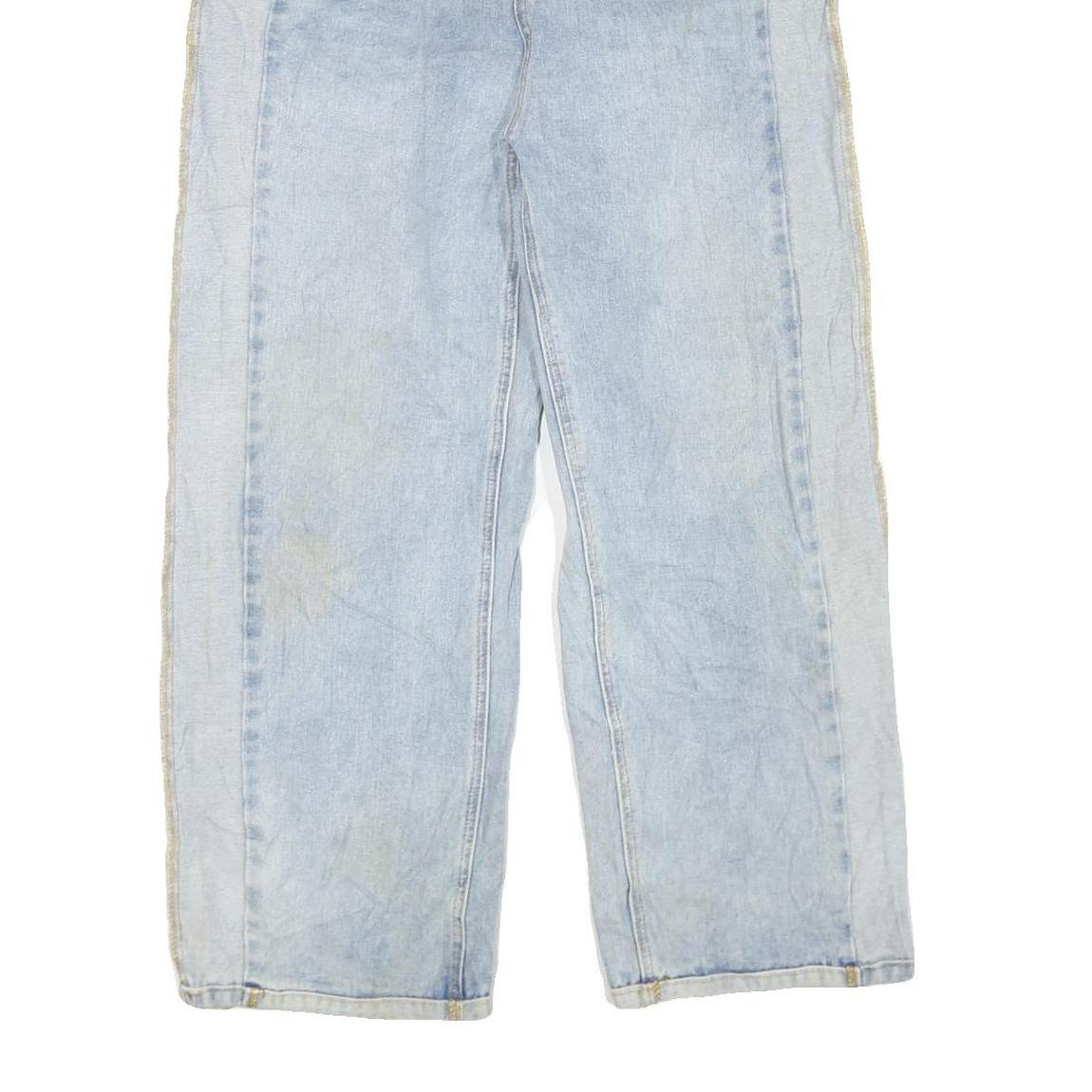 MODE SIMPLE Womens Jeans Light Blue Regular Straight Denim W32 L28 Cotton Blend