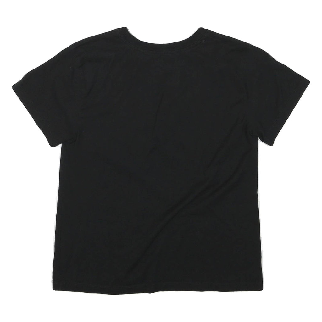 CHAMPION Womens Black Graphic T-Shirt S Short Sleeve Crew Neck Cotton Casual