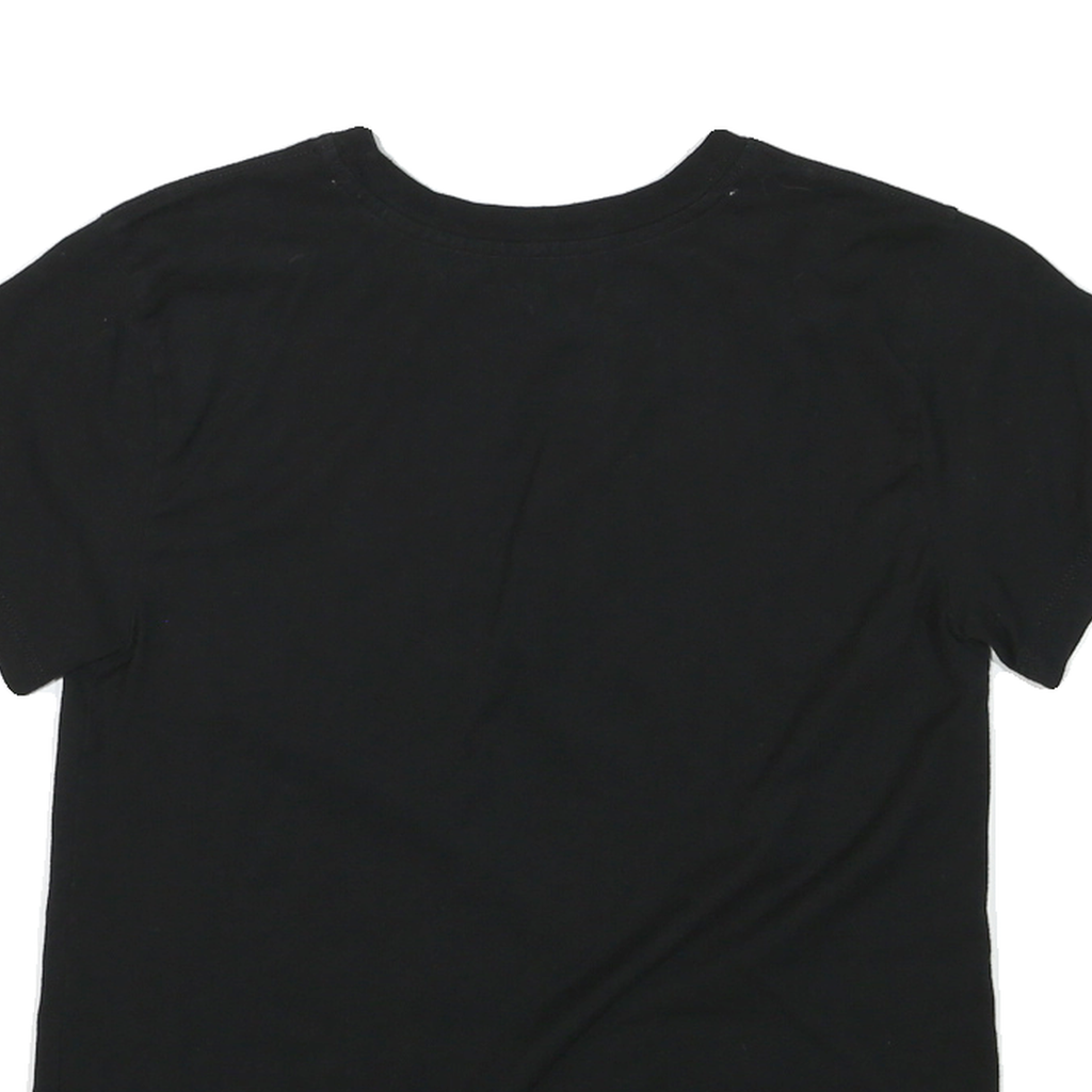 CHAMPION Womens Black Graphic T-Shirt S Short Sleeve Crew Neck Cotton Casual