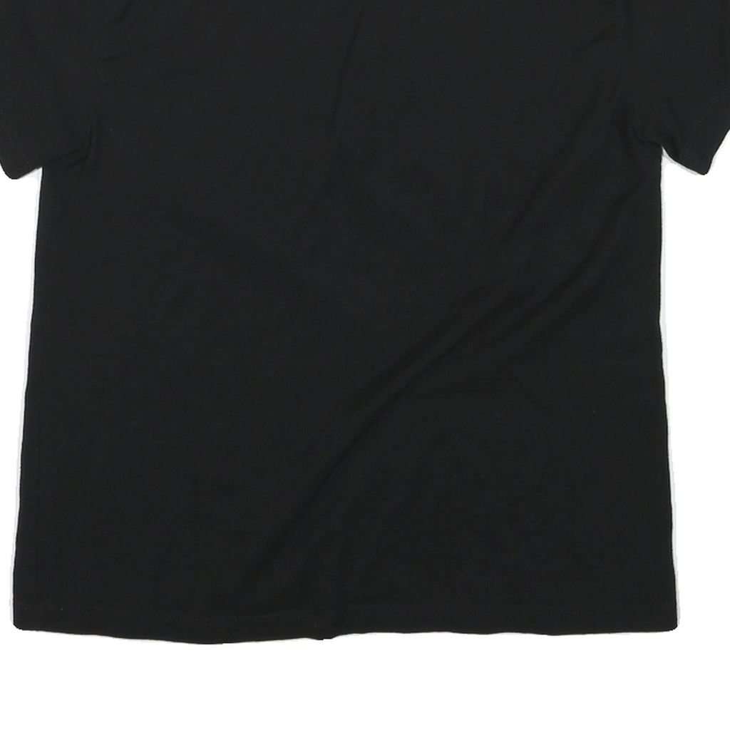 CHAMPION Womens Black Graphic T-Shirt S Short Sleeve Crew Neck Cotton Casual