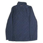 TOMMY HILFIGER Womens Blue Quilted Jacket S Polyester Zip Casual Lightweight