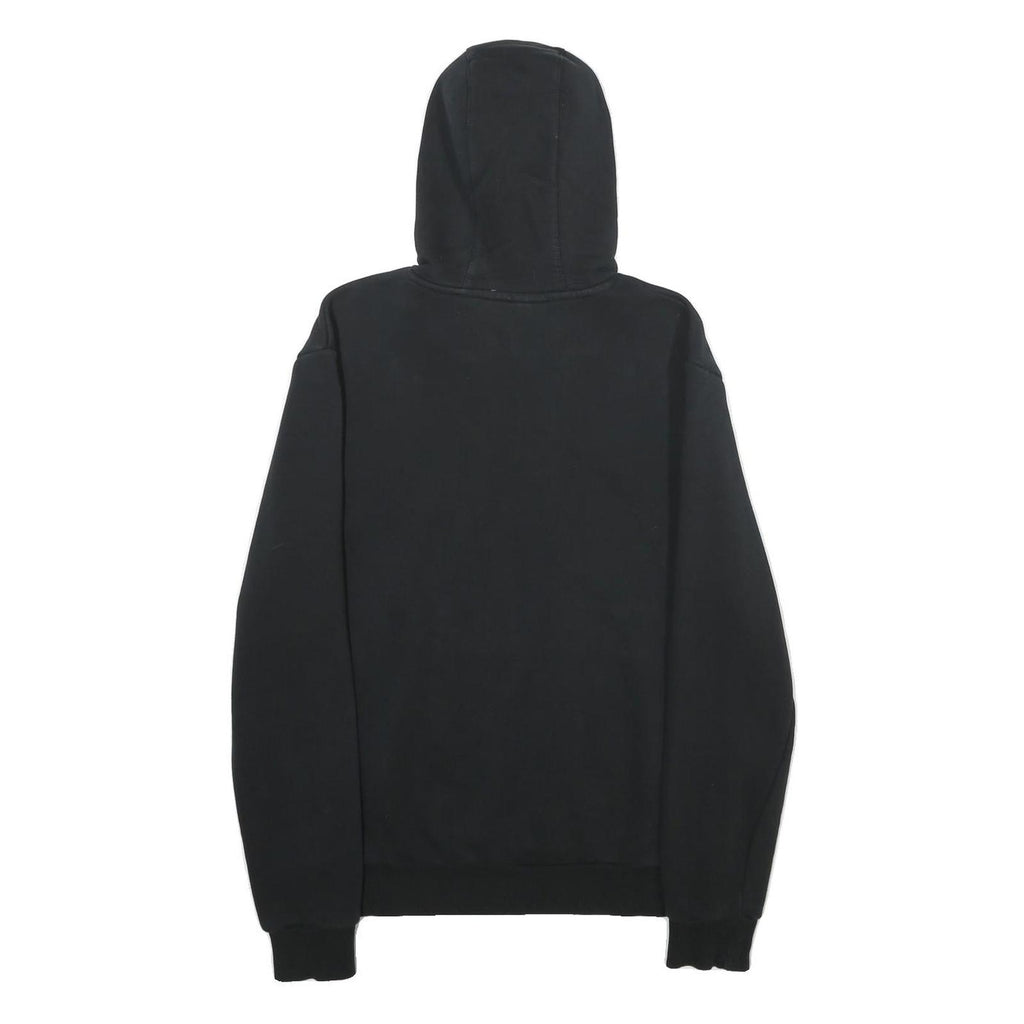 FILA Mens Black Pullover Hoodie S Logo Embroidered Cotton Blend Sweatshirt