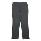 TRUSSARDI Womens Regular Grey Cotton Blend Trousers W30 L30 Zip Closure Classic