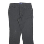 TRUSSARDI Womens Regular Grey Cotton Blend Trousers W30 L30 Zip Closure Classic