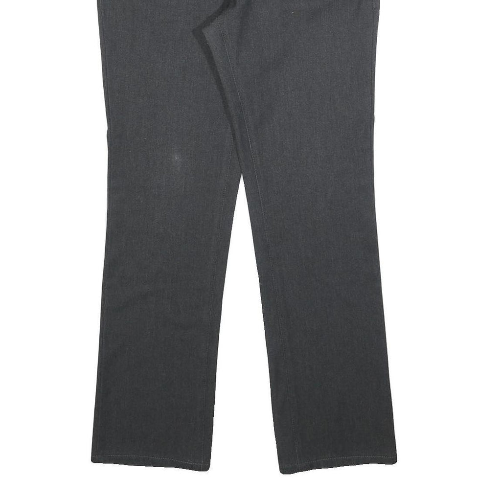 TRUSSARDI Womens Regular Grey Cotton Blend Trousers W30 L30 Zip Closure Classic