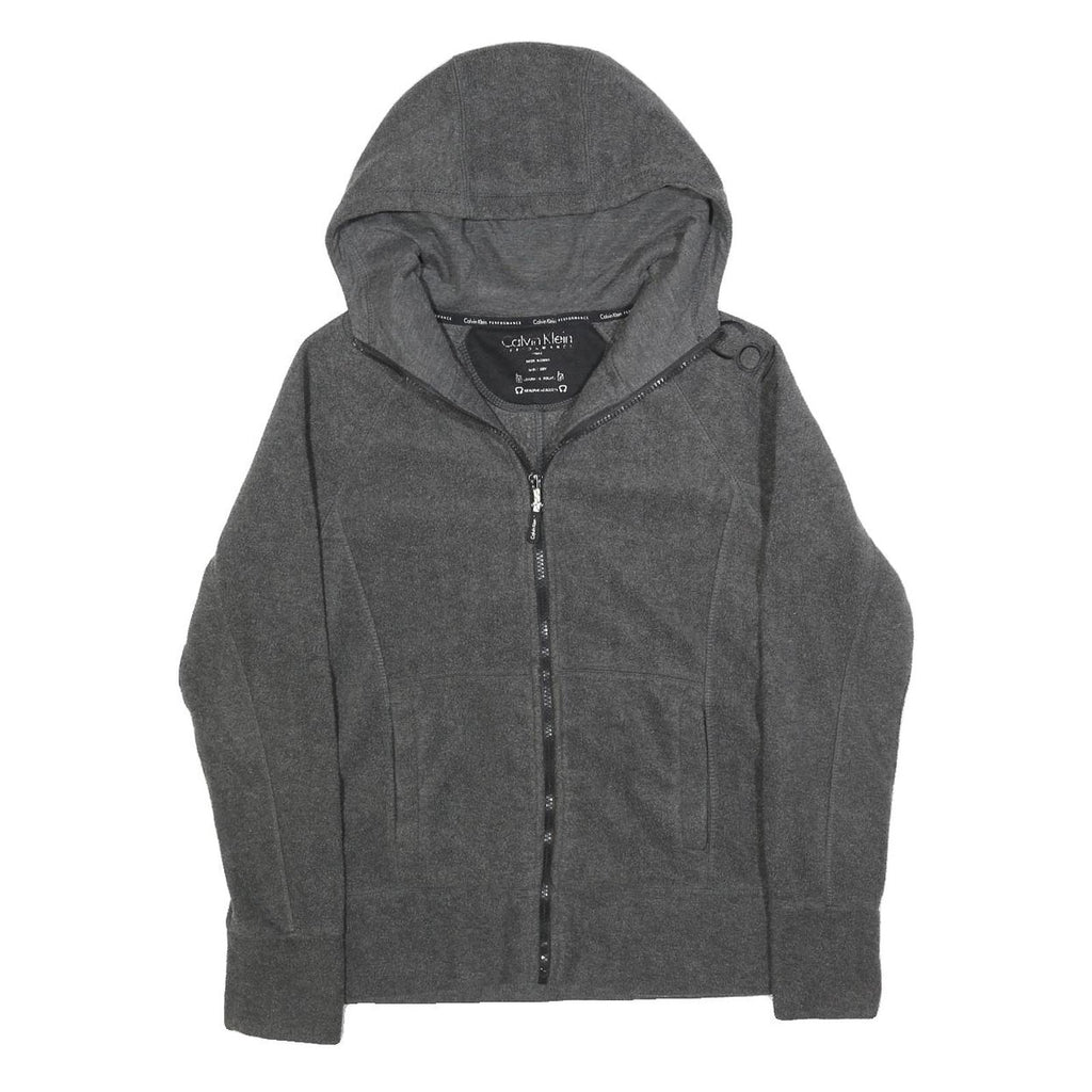 CALVIN KLEIN PERFORMANCE Womens Grey Zip Up Hoodie S Casual Sportswear Active