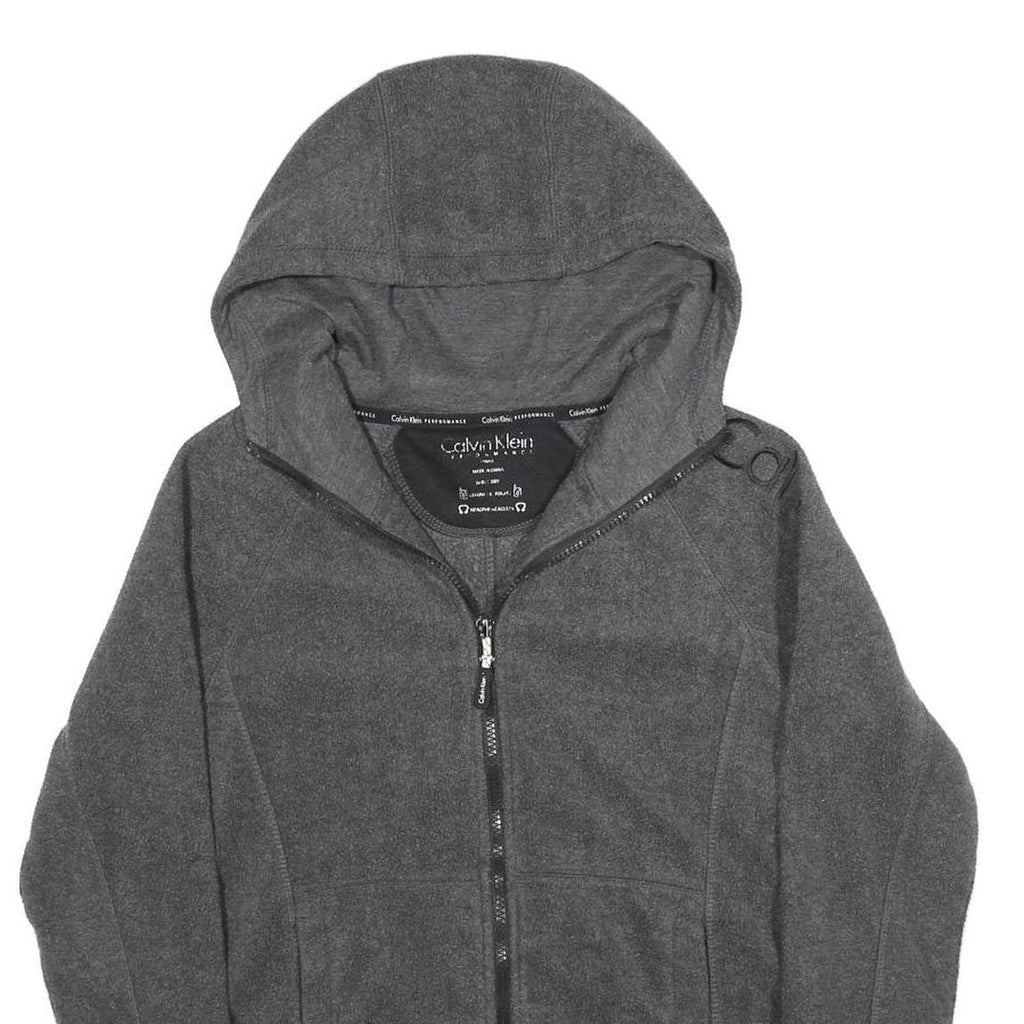 CALVIN KLEIN PERFORMANCE Womens Grey Zip Up Hoodie S Casual Sportswear Active