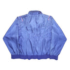 CHAMPION Womens Blue Synthetic Zip Jacket L Athletic Plain Lightweight Sports