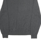 NAUTICA Mens Grey Plain Cotton V-Neck Basic Knit Jumper XL Classic Style