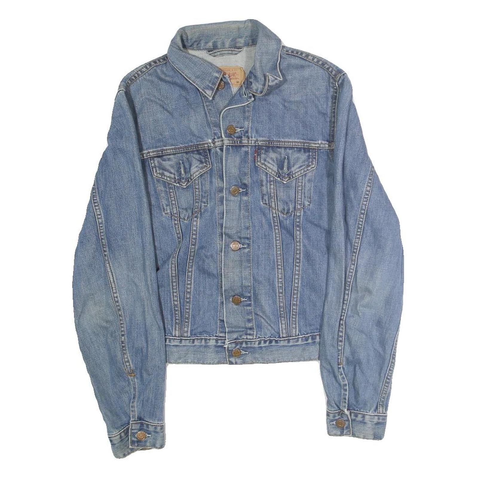 LEVI'S Mens Blue Denim Button Jacket M Cotton Classic Casual