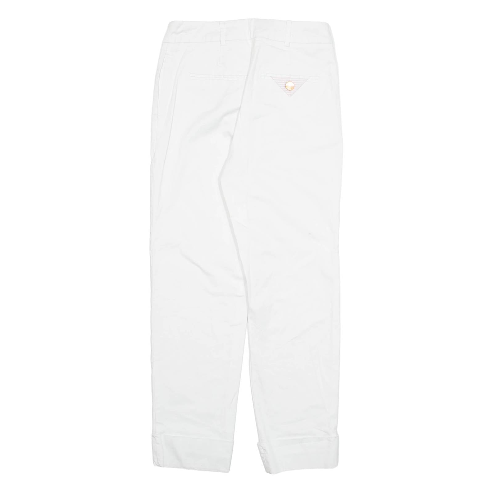 TED BAKER Chino Womens Trousers White Regular Tapered W26 L26