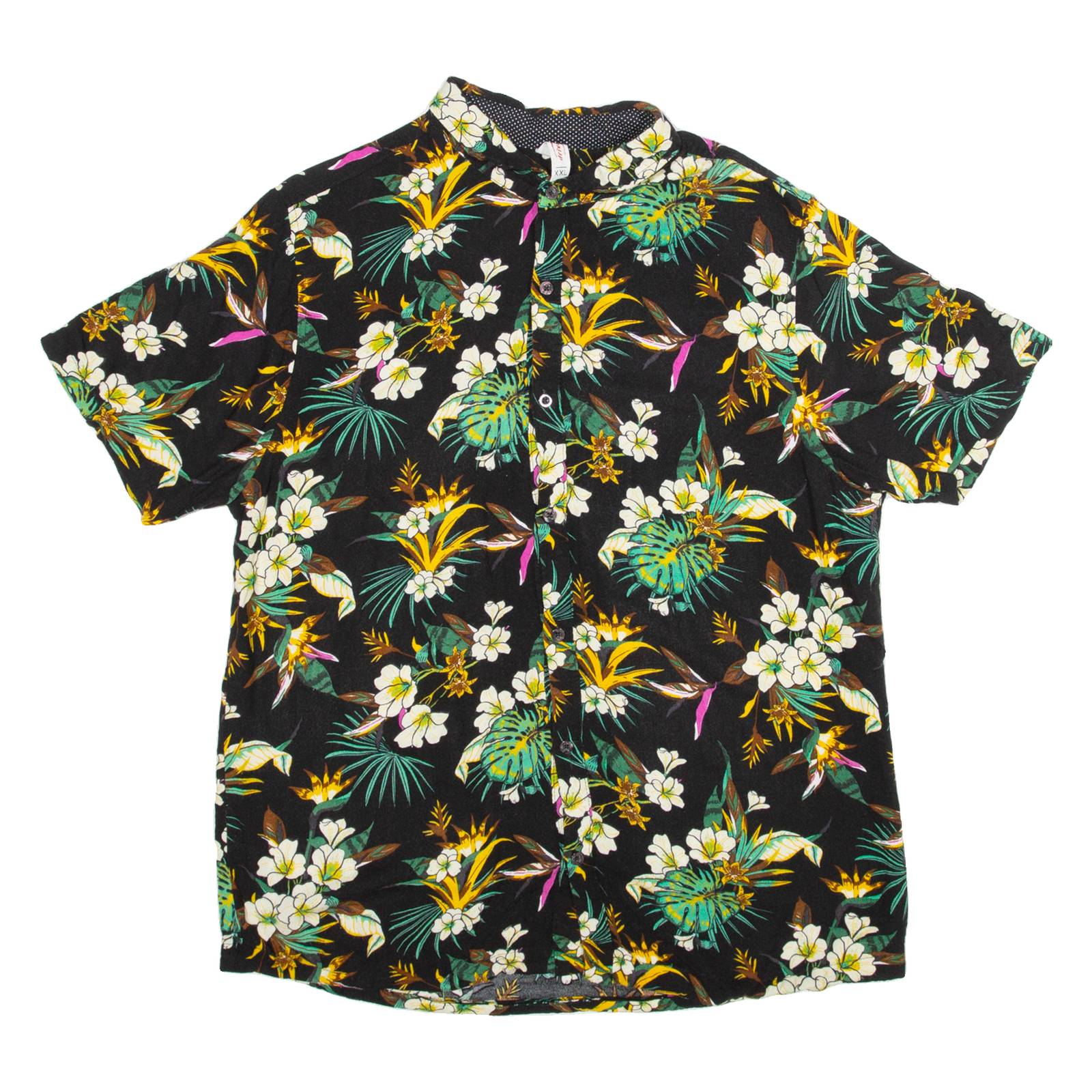 DRIVER Mens Shirt Black Floral 2XL