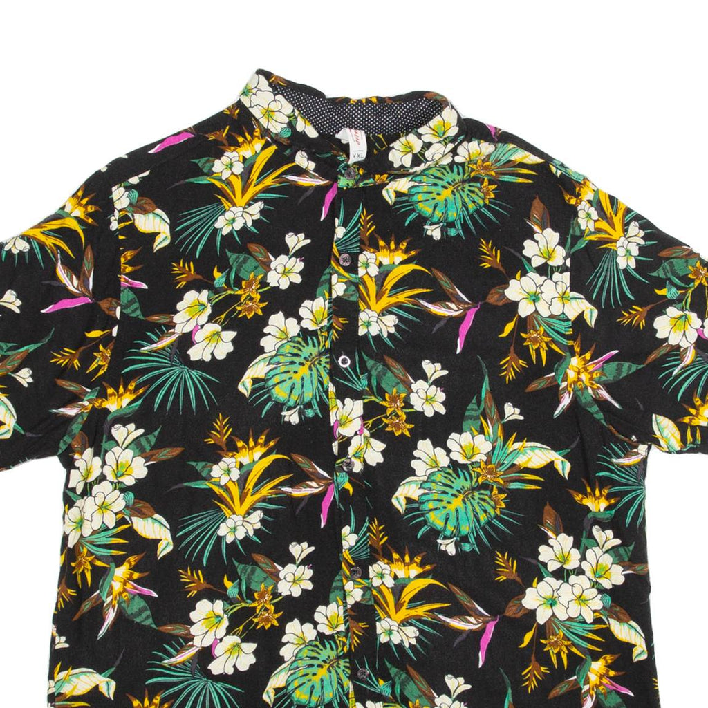 DRIVER Mens Shirt Black Floral 2XL