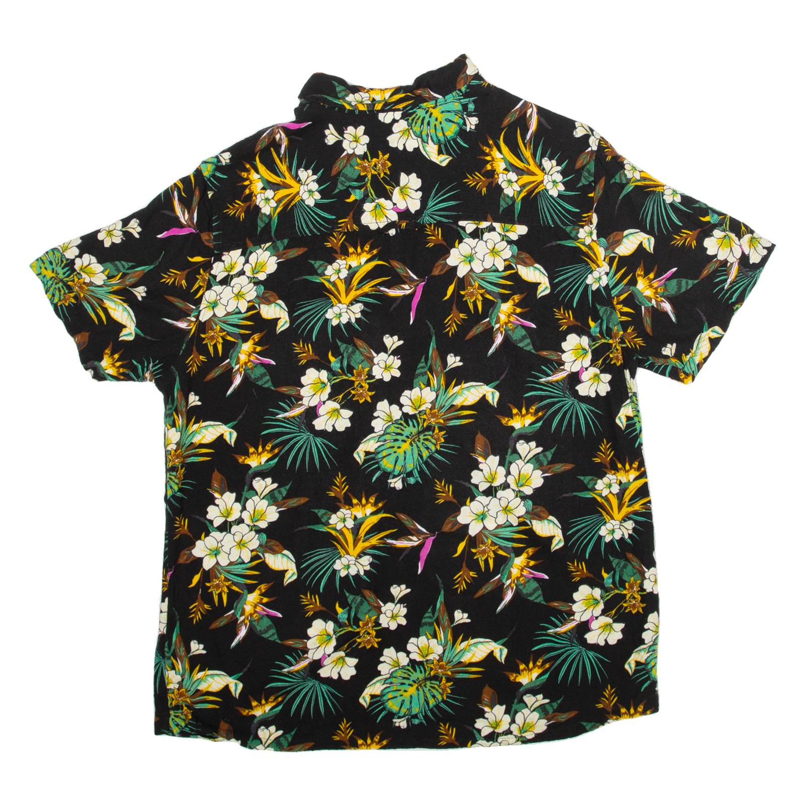 DRIVER Mens Shirt Black Floral 2XL