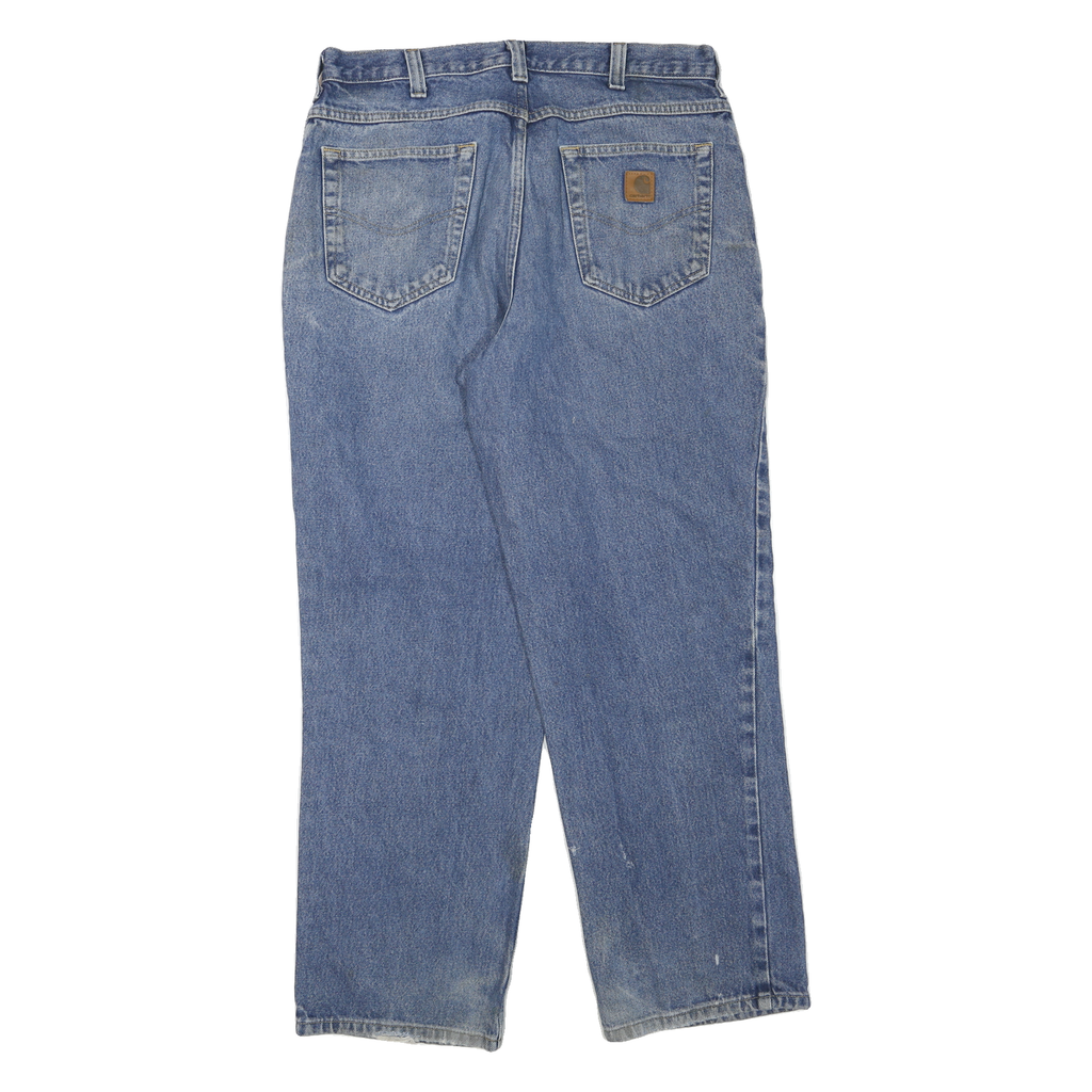 CARHARTT Mens Jeans Blue Regular Straight Denim Medium W34 L30 Classic Workwear