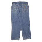 CARHARTT Mens Jeans Blue Regular Straight Denim Medium W34 L30 Classic Workwear