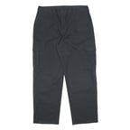 DICKIES Mens Cotton Blend Black Relaxed Straight Trousers W36 L30 Workwear Cargo