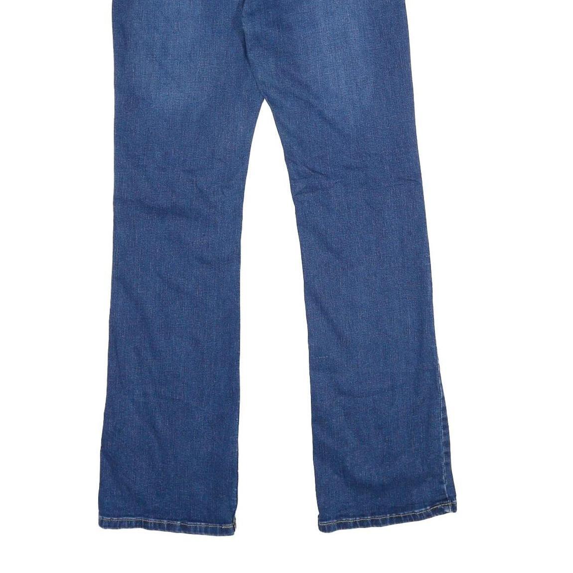 D'VINE Womens Blue Regular Straight Denim Light W28 L30 Embroidered Back Pockets