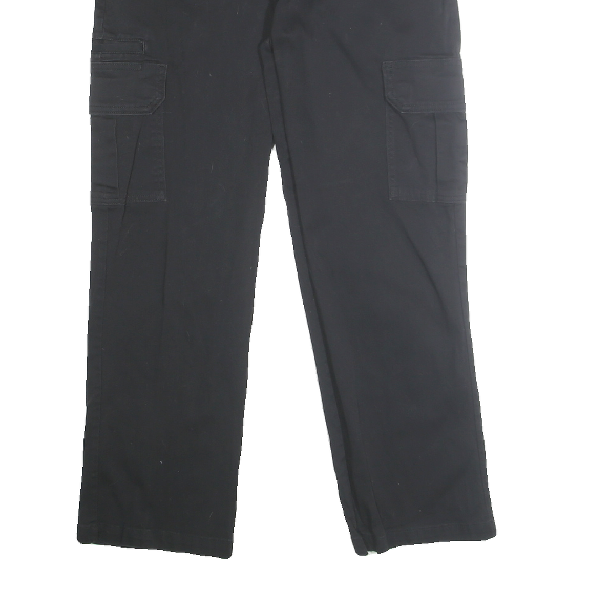 DICKIES Mens Cotton Blend Black Classic Cargo Trousers W32 L30 Workwear Zip