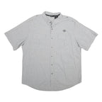 HARLEY DAVIDSON Mens Grey Cotton 2XL Short Sleeve Shirt Motorcycle Logo Casual